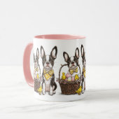 Easter Boston Terrier Dogs Tasse (Vorderseite Links)