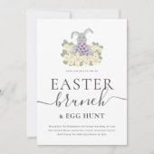 Easter Brunch and Egg Hunt Cute Bunny Invitation Einladung (Vorderseite)