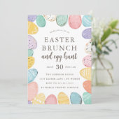 Easter Brunch and Egg Hunt Easter Holiday Invitati Einladung (Stehend Vorderseite)