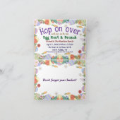 Easter Brunch & Egg Hunt Spring Meadow Bunny Einladung (Innenseite)