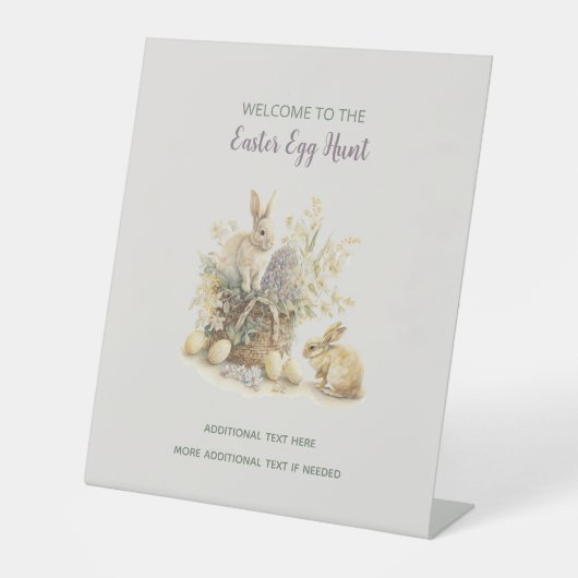Easter Brunch Egg Jagen Food Table Pedestzeichen Sockelschild (Vorderseite)