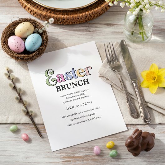 Easter Brunch Invitation | Modern Elegant Spring  Einladung