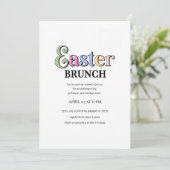 Easter Brunch Invitation | Modern Elegant Spring  Einladung (Stehend Vorderseite)