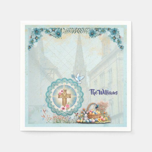  Easter Brunch Napkins – Personalized Serviette (Vorderseite)