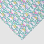 Easter Bunnies Hugging Easter Eggs Kids Pattern Seidenpapier (Detail)