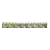 Easter Bunnies in a Wicker Basket Satinband (Vorderseite)