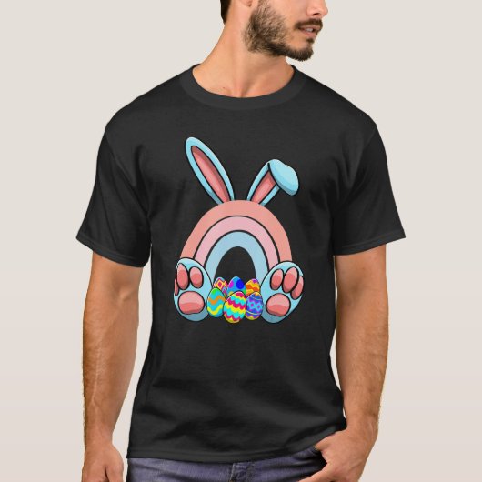 Easter Bunnies Rainbow Nature Women Easter Day Egg T-Shirt (Vorderseite)