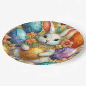 EASTER BUNNY 3D ~ Alkoholtinten ~ Papierplatte Pappteller (Schrägansicht)