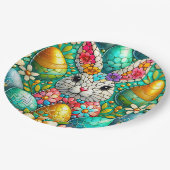 EASTER BUNNY 3D ~ Alkoholtinten ~ Papierplatte Pappteller (Schrägansicht)