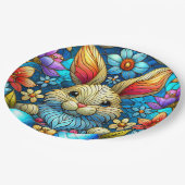 EASTER BUNNY 3D ~ Alkoholtinten ~ Papierplatte Pappteller (Schrägansicht)