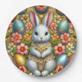EASTER BUNNY 3D ~ Alkoholtinten ~ Papierplatte Pappteller (Vorderseite)