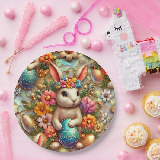 EASTER BUNNY 3D ~ Alkoholtinten ~ Papierplatte Pappteller (Party)