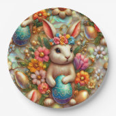 EASTER BUNNY 3D ~ Alkoholtinten ~ Papierplatte Pappteller (Vorderseite)
