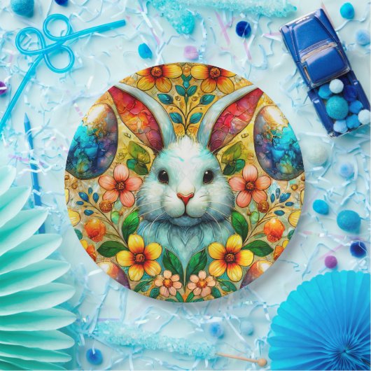 EASTER BUNNY 3D ~ Alkoholtinten ~ Papierplatte Pappteller (Party)