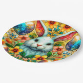 EASTER BUNNY 3D ~ Alkoholtinten ~ Papierplatte Pappteller (Schrägansicht)