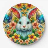 EASTER BUNNY 3D ~ Alkoholtinten ~ Papierplatte Pappteller (Vorderseite)