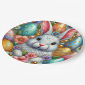 EASTER BUNNY 3D ~ Alkoholtinten ~ Papierplatte Pappteller (Schrägansicht)