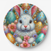 EASTER BUNNY 3D ~ Alkoholtinten ~ Papierplatte Pappteller (Vorderseite)