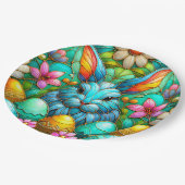 EASTER BUNNY 3D ~ Alkoholtinten ~ Papierplatte Pappteller (Schrägansicht)