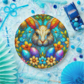 EASTER BUNNY 3D ~ mehrfarbig ~ Pappteller (Party)