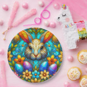 EASTER BUNNY 3D ~ mehrfarbig ~ Pappteller (Party)