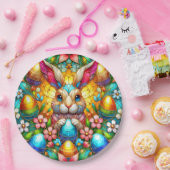 EASTER BUNNY 3D ~ mehrfarbig ~ Pappteller (Party)