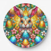EASTER BUNNY 3D ~ mehrfarbig ~ Pappteller (Vorderseite)
