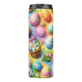 Easter bunny and colourful egg pattern thermosbecher (Rückseite)