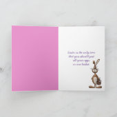 Easter Bunny and Eggs Feiertagskarte (Innenseite)