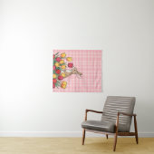 Easter Bunny and Tulips Tapestry - Rustic Home Wandteppich (Beispiel (Horizontal))
