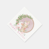 Easter Bunny at Garden Paper Napkin Serviette (Ecke)