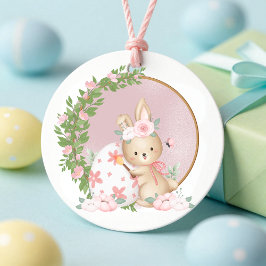 Easter Bunny at Garden Personalized Favor Tags Geschenkanhänger