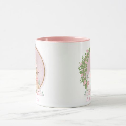 Easter Bunny at Garden Personalized Mug Tasse (Zentrum)