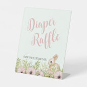 Easter Bunny Baby Dusche Windeln Raffle Schild (Vorderseite)