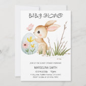 Easter Bunny Baby Shower - Cute Pastel Bunny  Einladung (Vorderseite)