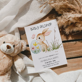 Easter Bunny Baby Shower - Cute Pastel Bunny Einladung