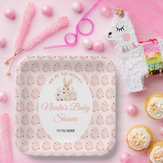 Easter Bunny Baby Shower Pappteller (Party)