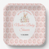 Easter Bunny Baby Shower Pappteller (Vorderseite)