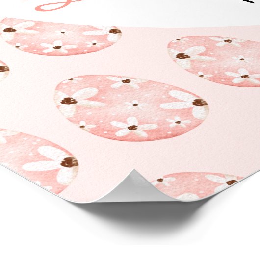 Easter Bunny Baby Shower Poster (Ecke)