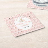 Easter Bunny Baby Shower Rechteckiger Pappuntersetzer (angewinkelt)