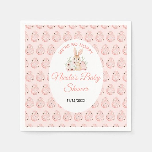 Easter Bunny Baby Shower Serviette (Vorderseite)