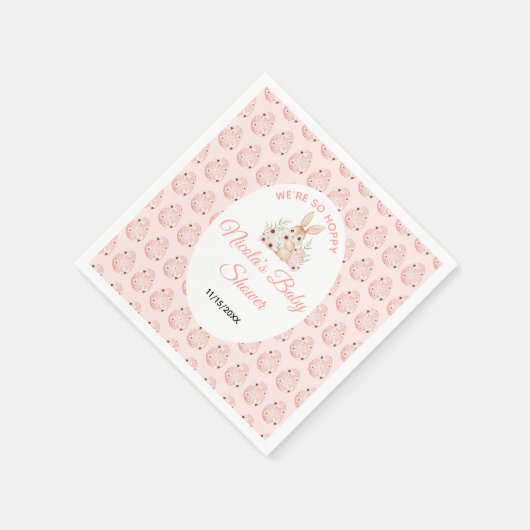 Easter Bunny Baby Shower Serviette (Ecke)