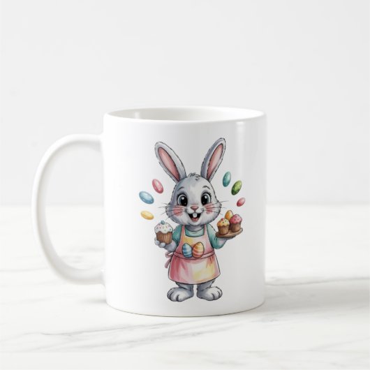 Easter Bunny Baker Mug Cute Gift for Women Spring  Kaffeetasse (Links)
