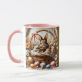 Easter Bunny Basket Cute Spring Bunny Tasse (Links)