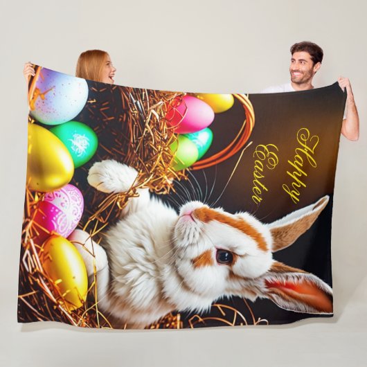 Easter Bunny Basket & Eggs   Fleecedecke (Beispiel)