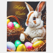 Easter Bunny Basket & Eggs   Fleecedecke (Vorderseite)