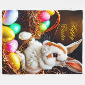 Easter Bunny Basket & Eggs   Fleecedecke (Vorderseite (Horizontal))