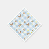 Easter Bunny Blue Gingham Serviette (Ecke)