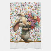 Easter Bunny Bouquet  Geschirrtuch (Vertikal)
