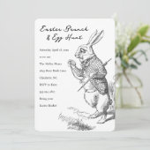 Easter Bunny Brunch and Egg Hunt Invitation Einladung (Stehend Vorderseite)